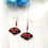 Thumbnail: Plum blossom fan dangle earrings 