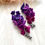 Thumbnail: Cascading flowers earrings (purple) 