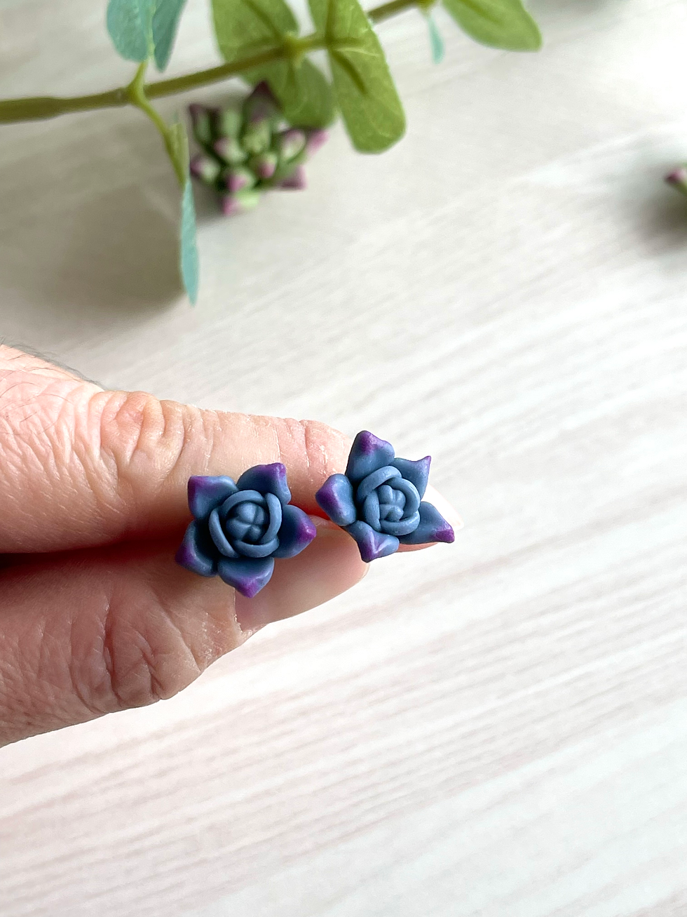 Thumbnail: Blue succulent studs 