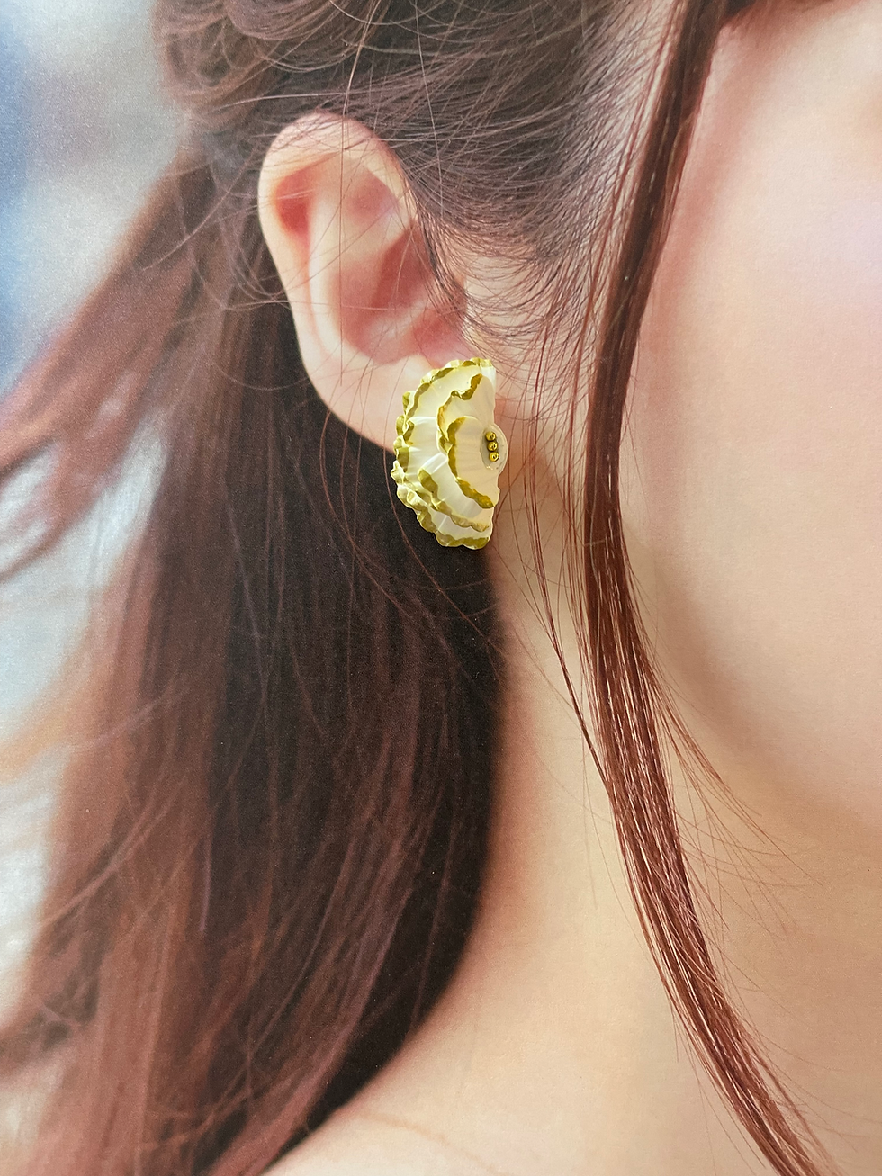 Thumbnail: Half flower ear studs