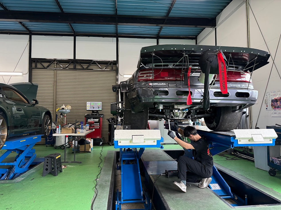 サムネイル： TOYOTA 70スープラ　アライメント測定＆調整　ドラッグマシン