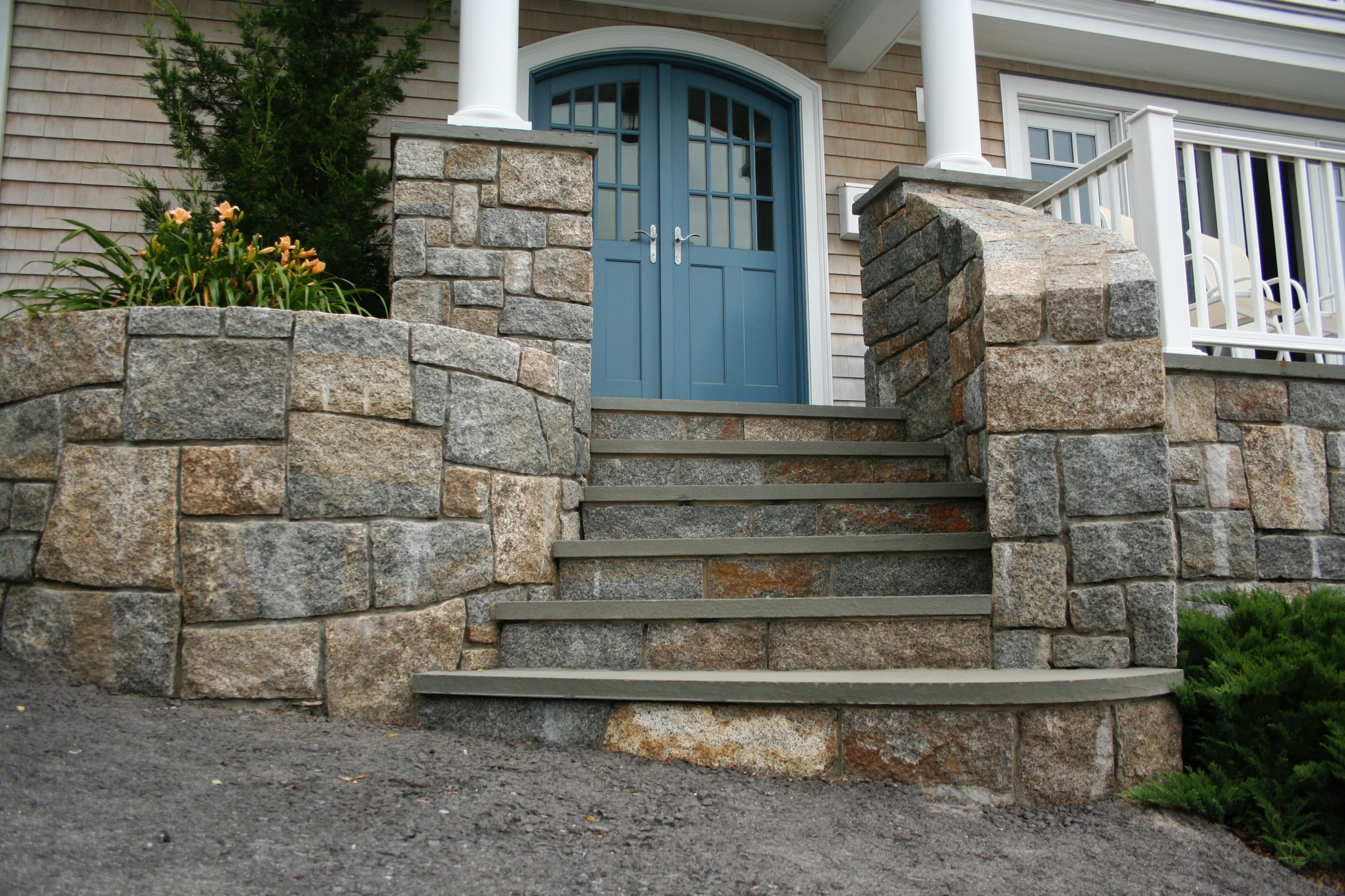 Curved Stone Entry