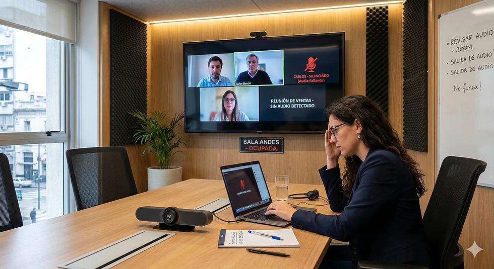 No hay audio en videoconferencia zoom