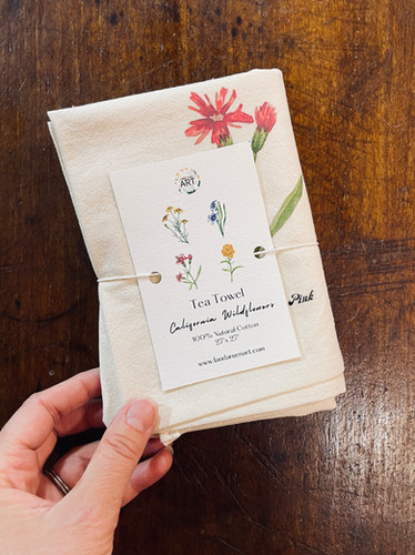 California Wildflower Tea Towel | Landa Ruen Art
