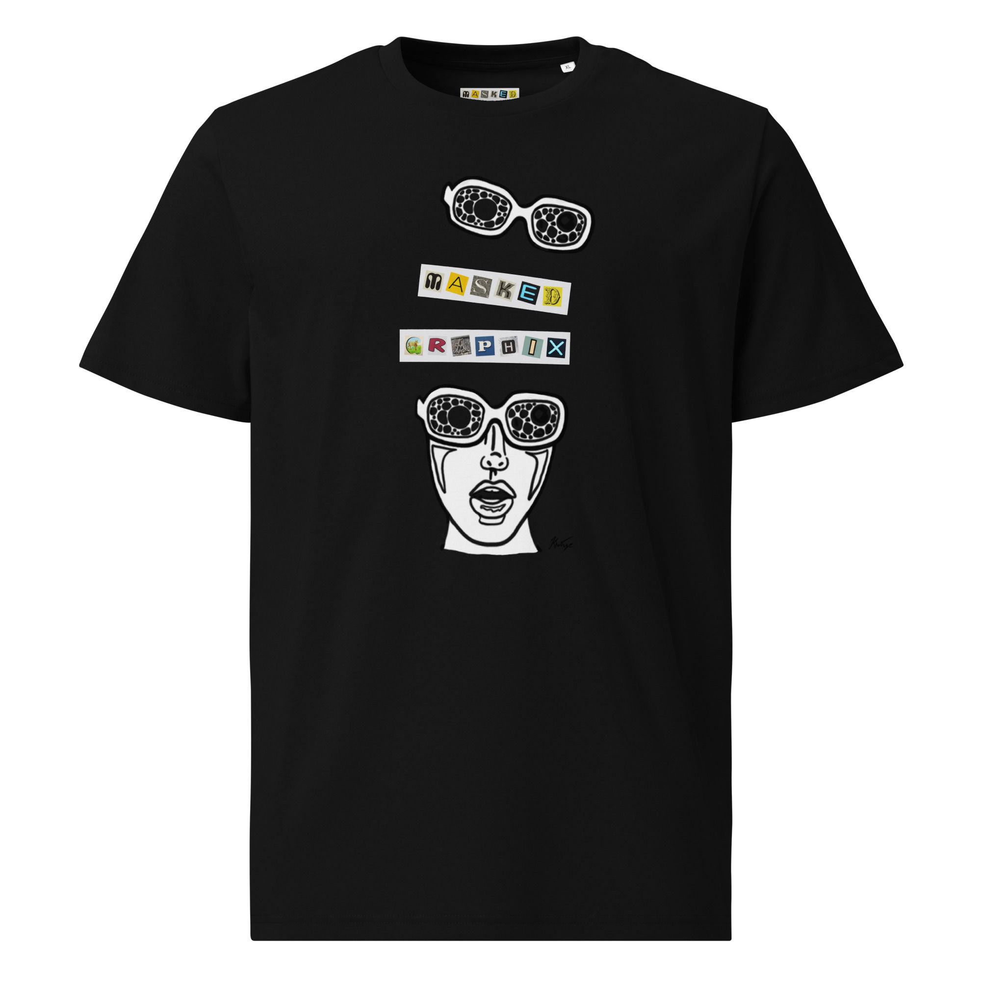 Masked Unisex organic cotton t-shirt