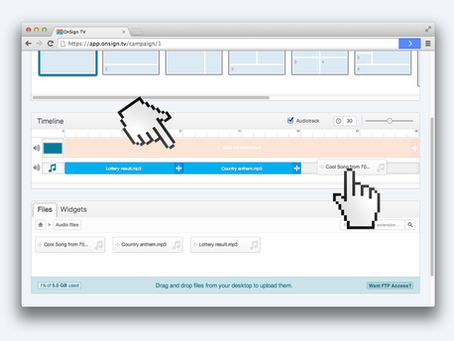 Did you hear it? Audio Track is now available for OnSign TV!