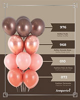 sempertex balloons, reflex truffle, reflex rose gold, fashion rosewood, fashion terracotta