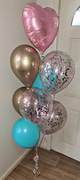Balloon tree with foil, confetti balloons