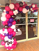 organic garland, pink and purple organic garland