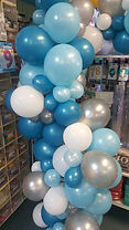 Blue balloon organic garland