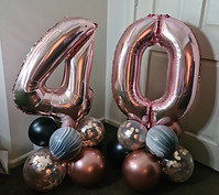 66cm foil numbers, rose gold foil numbers, 40th birthday
