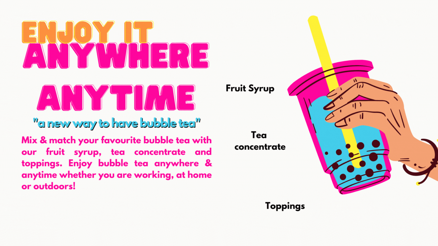 ChewNow UK Instant Bubble Tea Kits & Fruit Syrups & Toppings