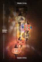 5 globe turkish ceiling lamp