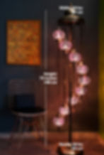 9 globe purple turkish mosaic floor lamp