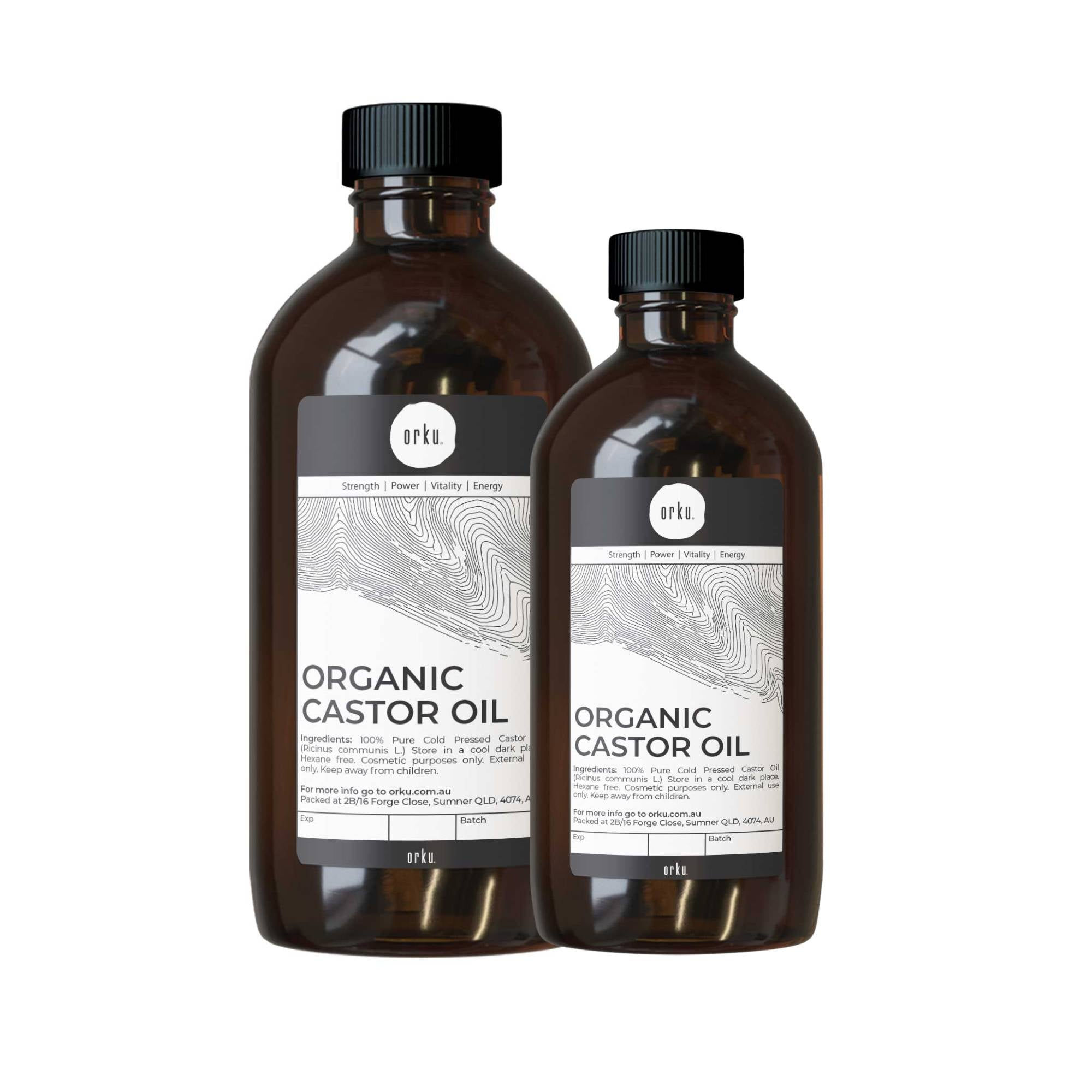 Orku Huile de Ricin Bio 1,5L - Pression à Froid Sans Hexane