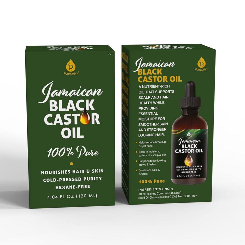 Thumbnail: Huile de ricin noir de la Jamaïque – 100 % pure, pressée à froid, cheveux & peau