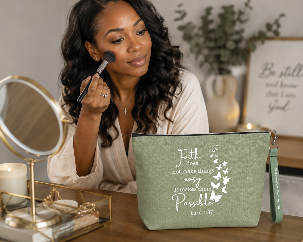 Thumbnail: Faith Makes Things Possible Cosmetic Bag