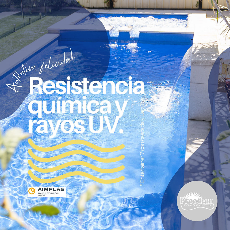 Close-up view of a modern fiberglass pool surface with smooth finish