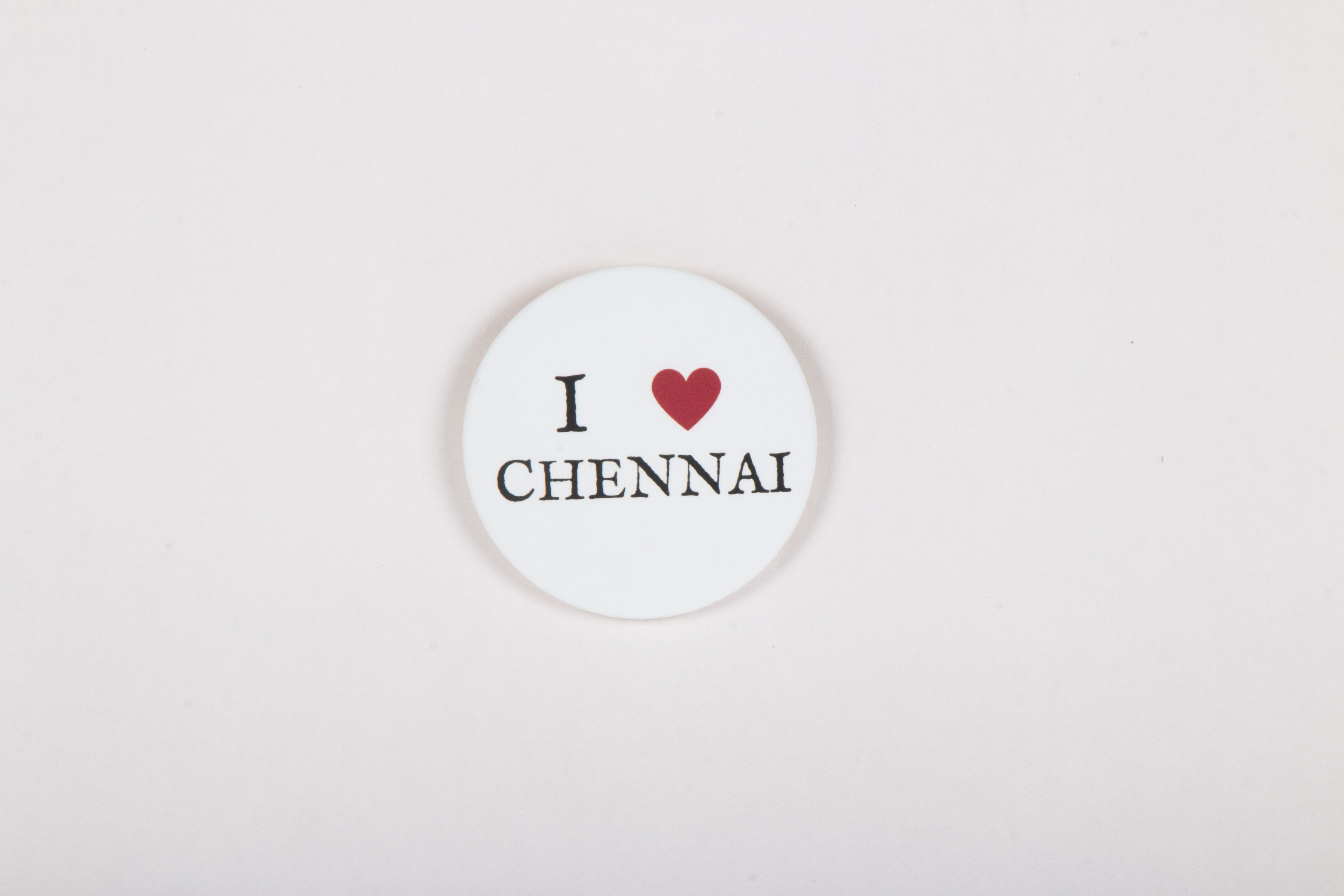 I Love Chennai Pin Badge
