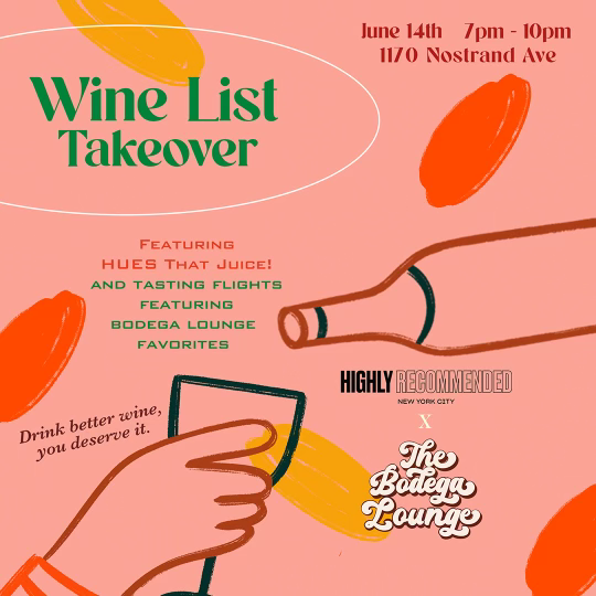 Hues that juice wine list takeover !! 