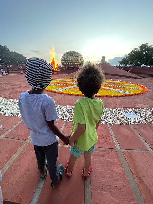 Matrimandir Bonfire