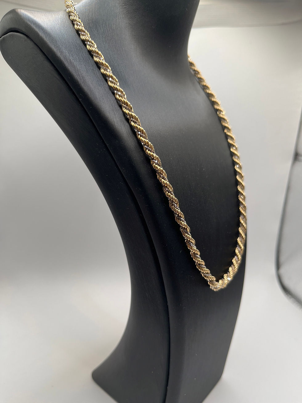 Miniatura: Collana Intrecciata oro giallo e bianco 18k