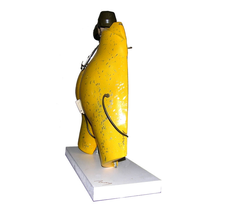 Sculpture surréaliste contemporain en pièce unique faite en plâtre d'atelier, par Arson