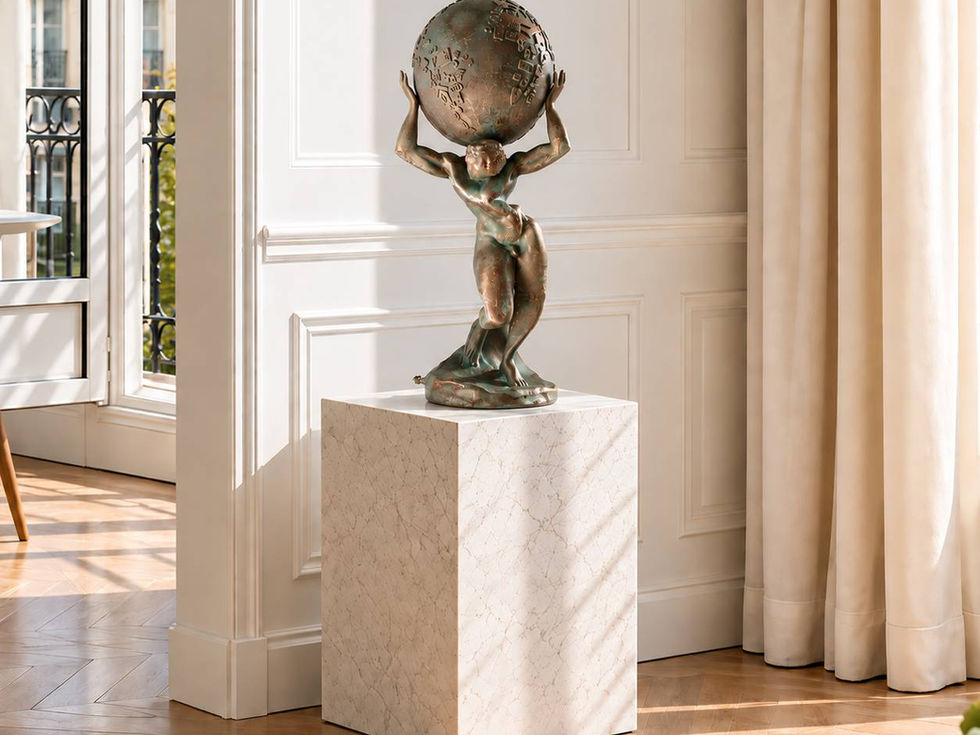 Sculpture Atlas contemporain, art décoratif par Arson sculpteur français