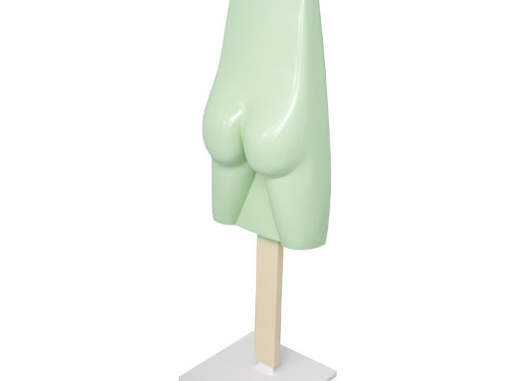 Sculpture sensuelle en résine, forme esquimau stylisée, pop contemporaine – Arson