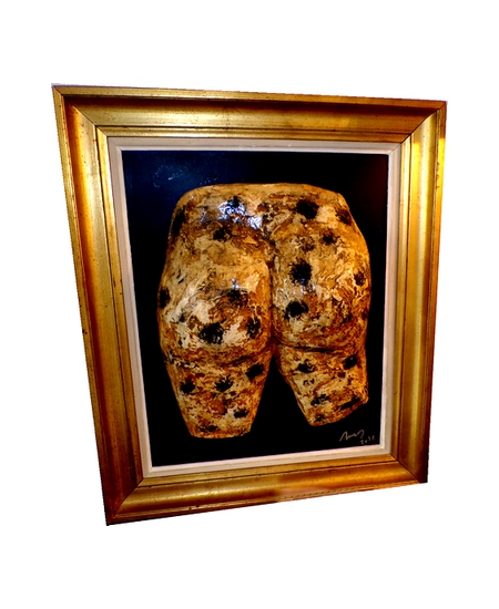 オセロットの臀部の抽象彫刻 | 放火彫刻