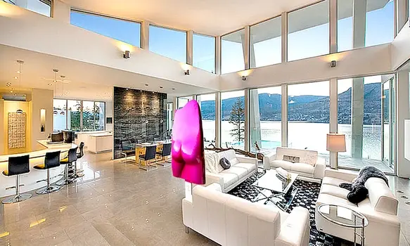 Sculpture contemporaine glace monumentale en résine décoration intérieure tendance design