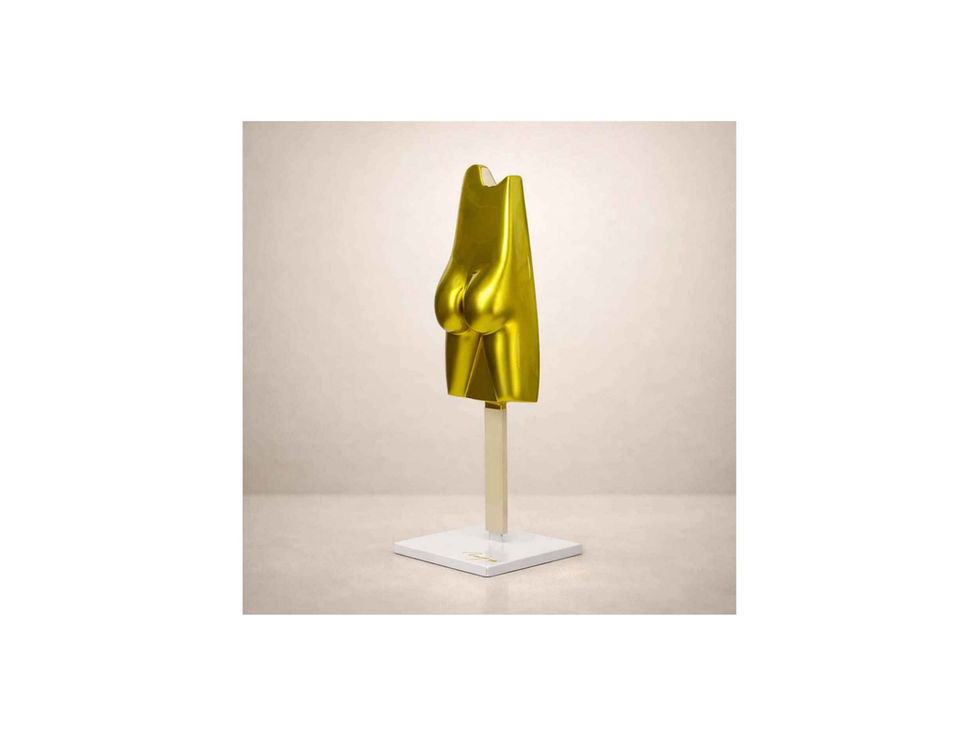 sculpture contemporaine pop art l'Esculmau gold d'Arson sculpteur contemporain français