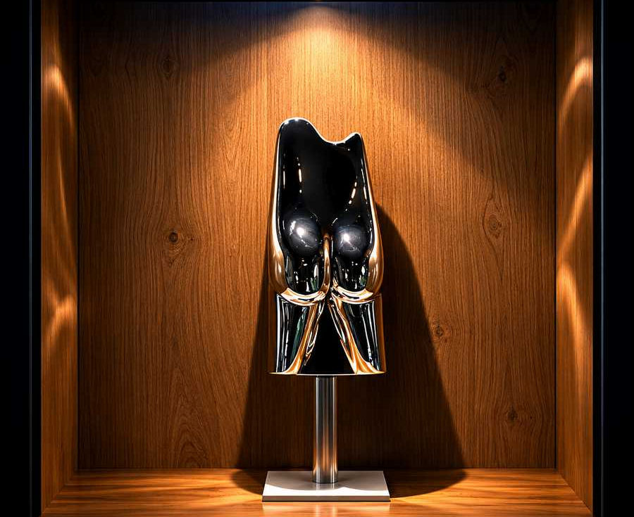 sculpture pop art contemporain Esculmau résine chromée décoration lifestyle Arson sculpteur contemporain français