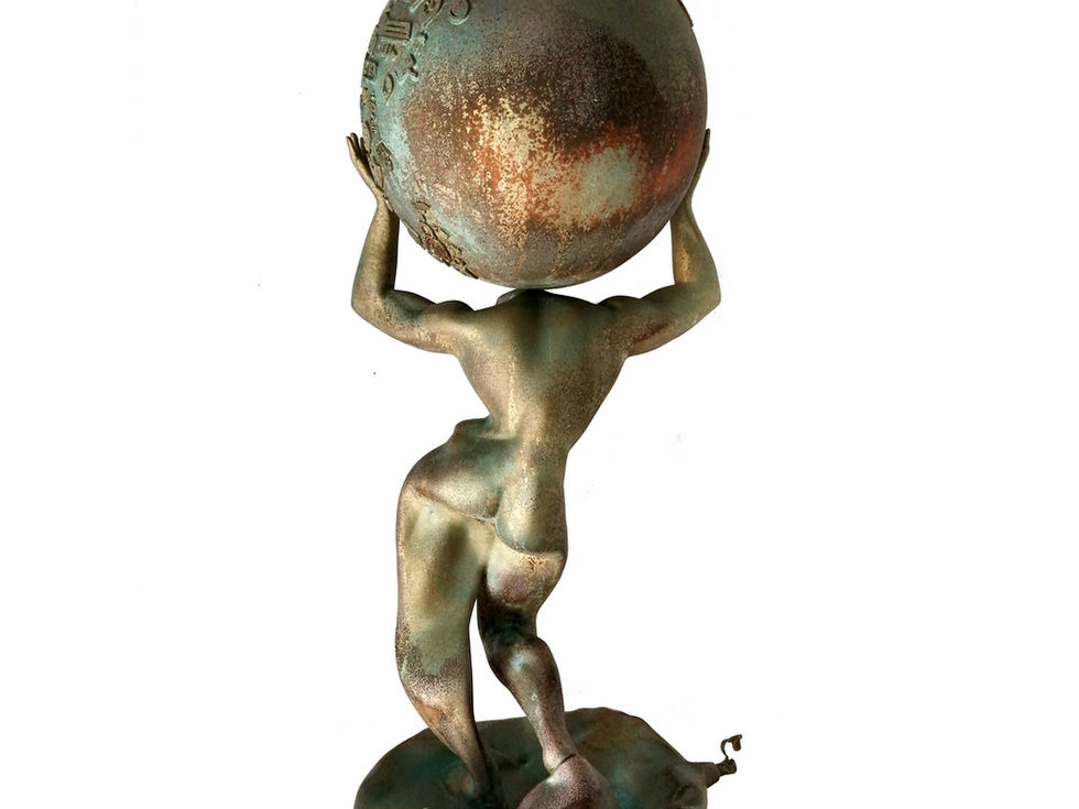 Atlas sculpture contemporaine mythologique décoration classique et contemporaine