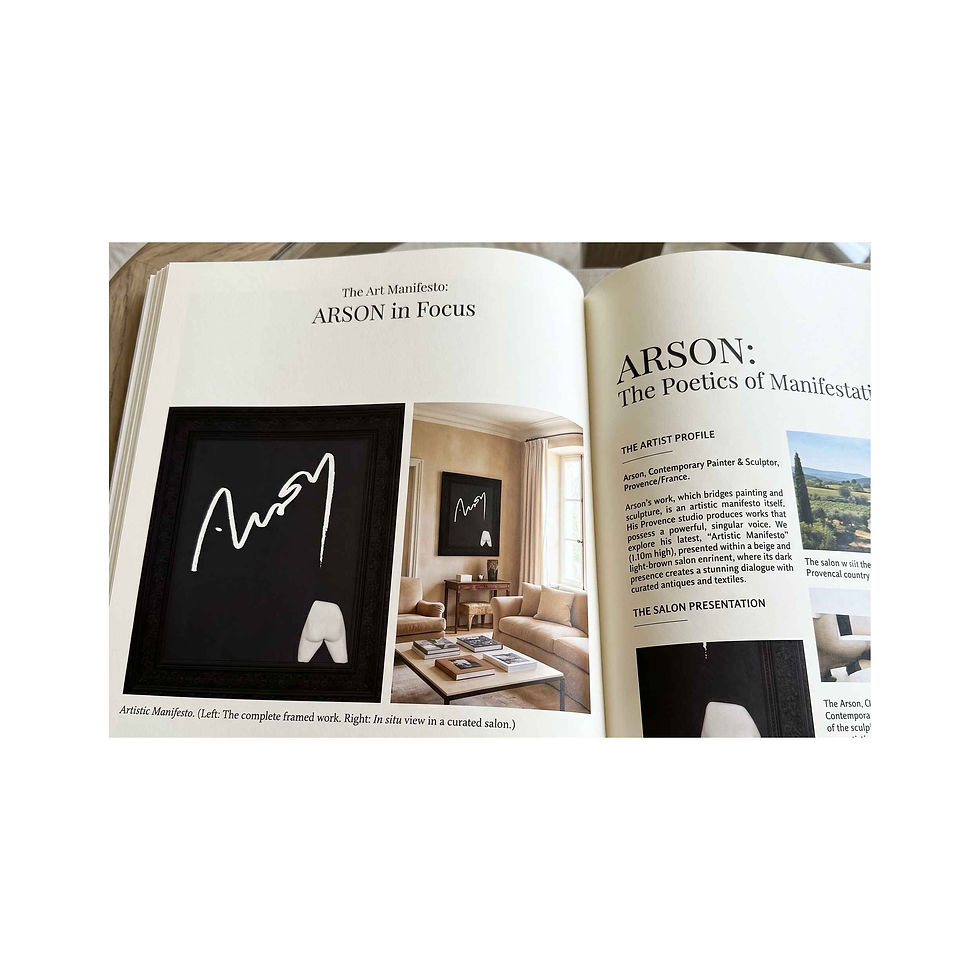 Peinture manifeste artistique article presse art contemporain Arson peintre sculpteur français