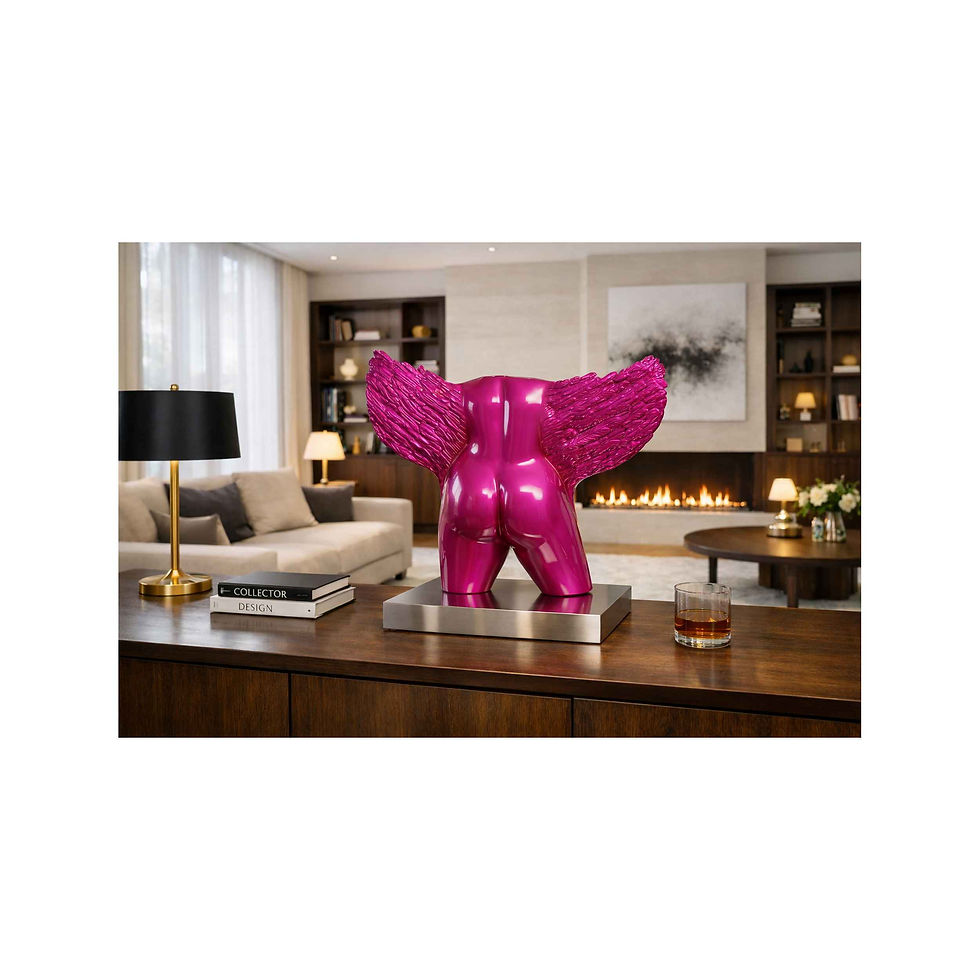 sculpture contemporaine murale rose Candy résine - Arson sculptures