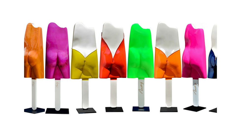 Accumulation de sculptures Esculmaux en résine, pop art – Arson Sculptures