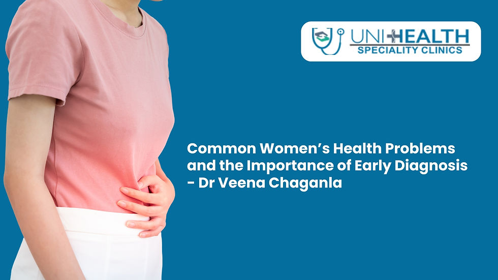 Common Women’s Health Problems and the Importance of Early Diagnosis - Dr Veena Chaganla