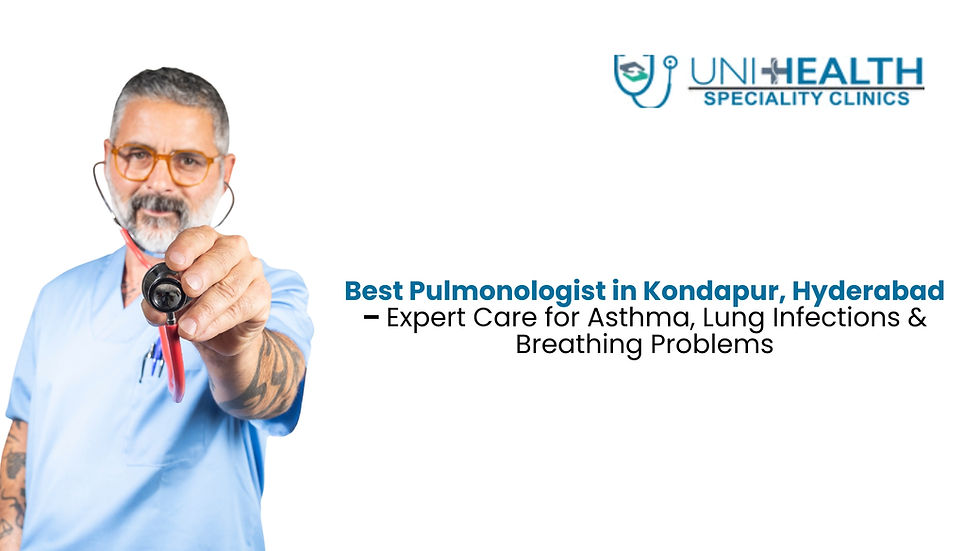 Best Pulmonologist in Kondapur, Hyderabad – Expert Care for Asthma, Lung Infections & Breathing Problems