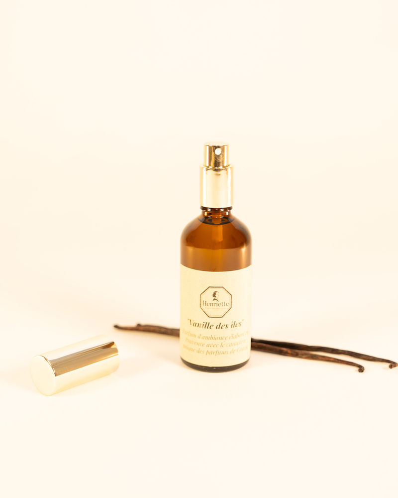 Spray d'ambiance Vanille des Îles 100ml — Une vanille exotique, sucrée et chaleureuse.