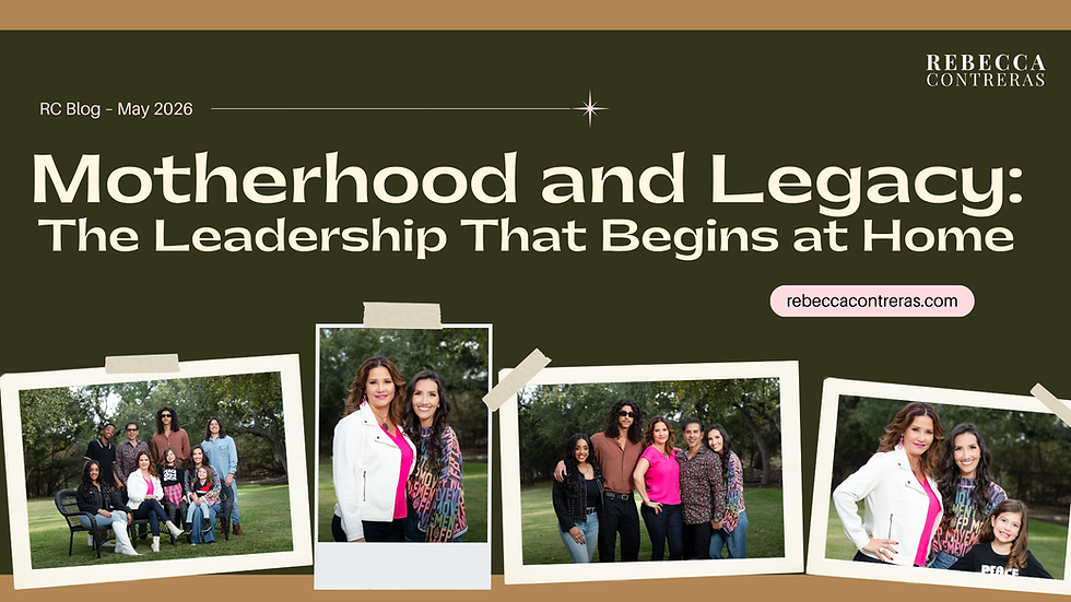 Motherhood and Legacy: The Leadership That Begins at Home