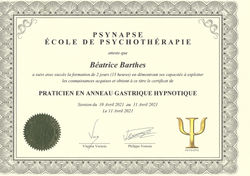 Diplome Praticien en Anneau Gastrique Hypnotique