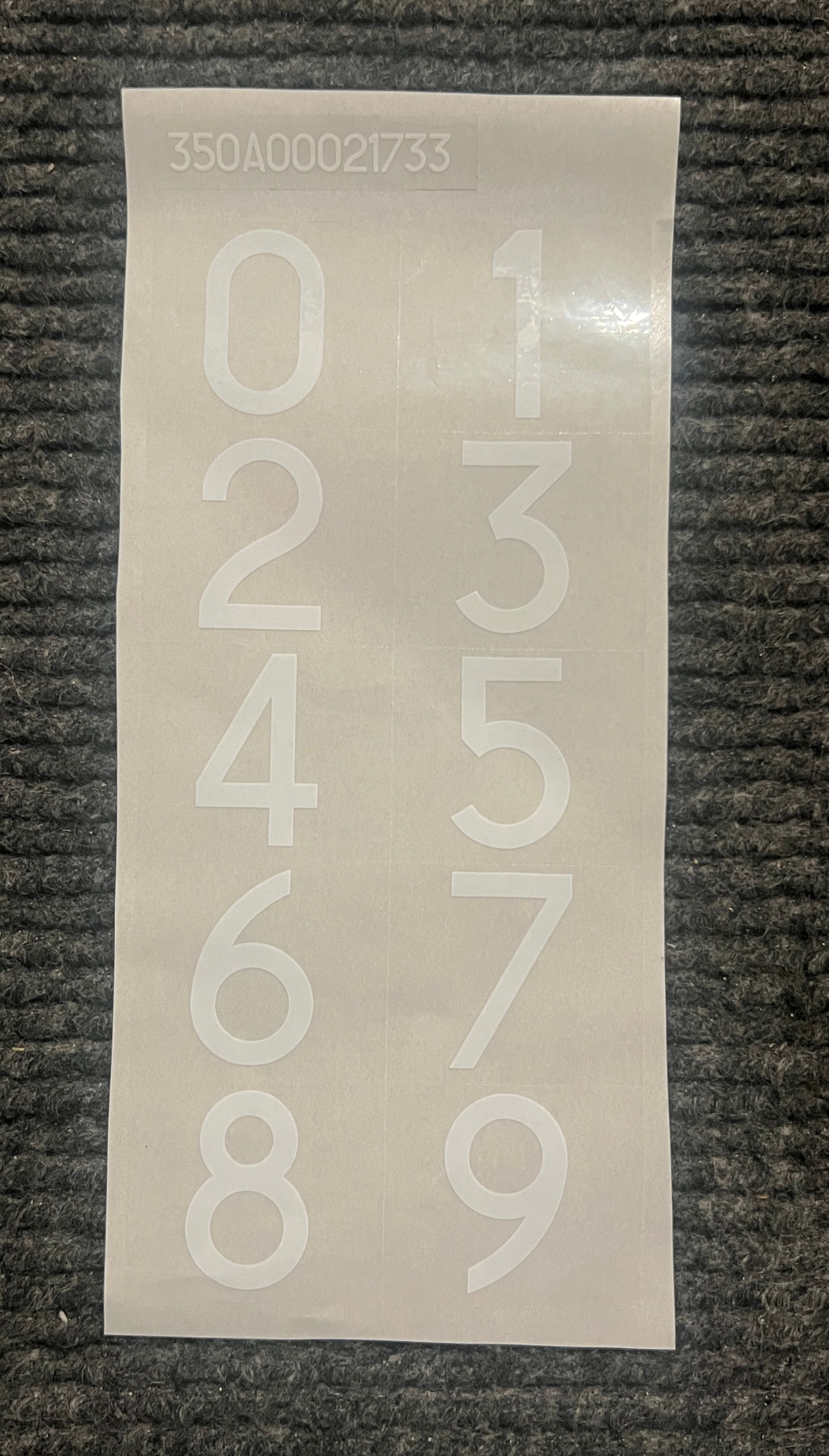 Decal, Kit of Figures, White P/No: 350A00021733