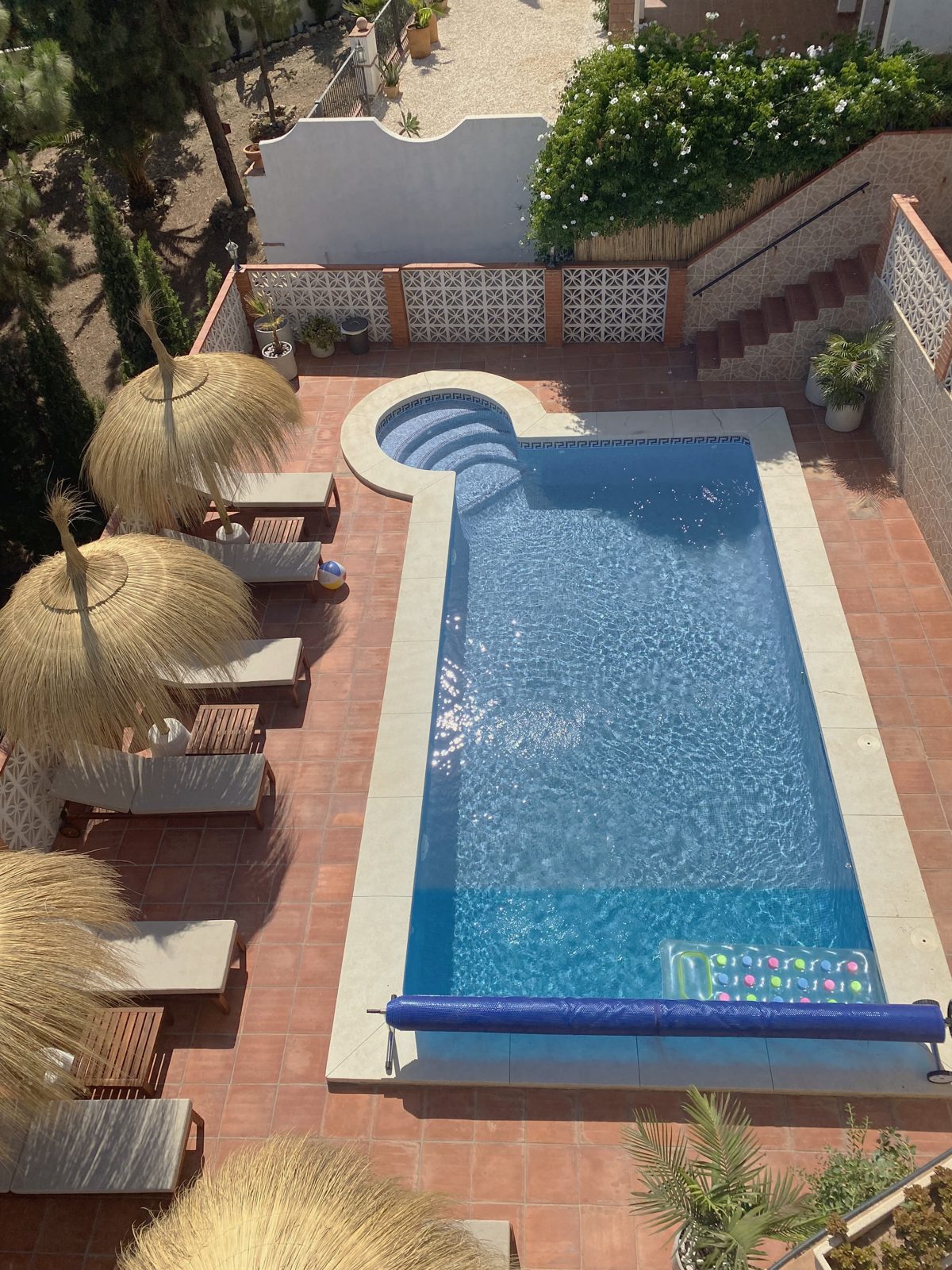 The pool seen from above