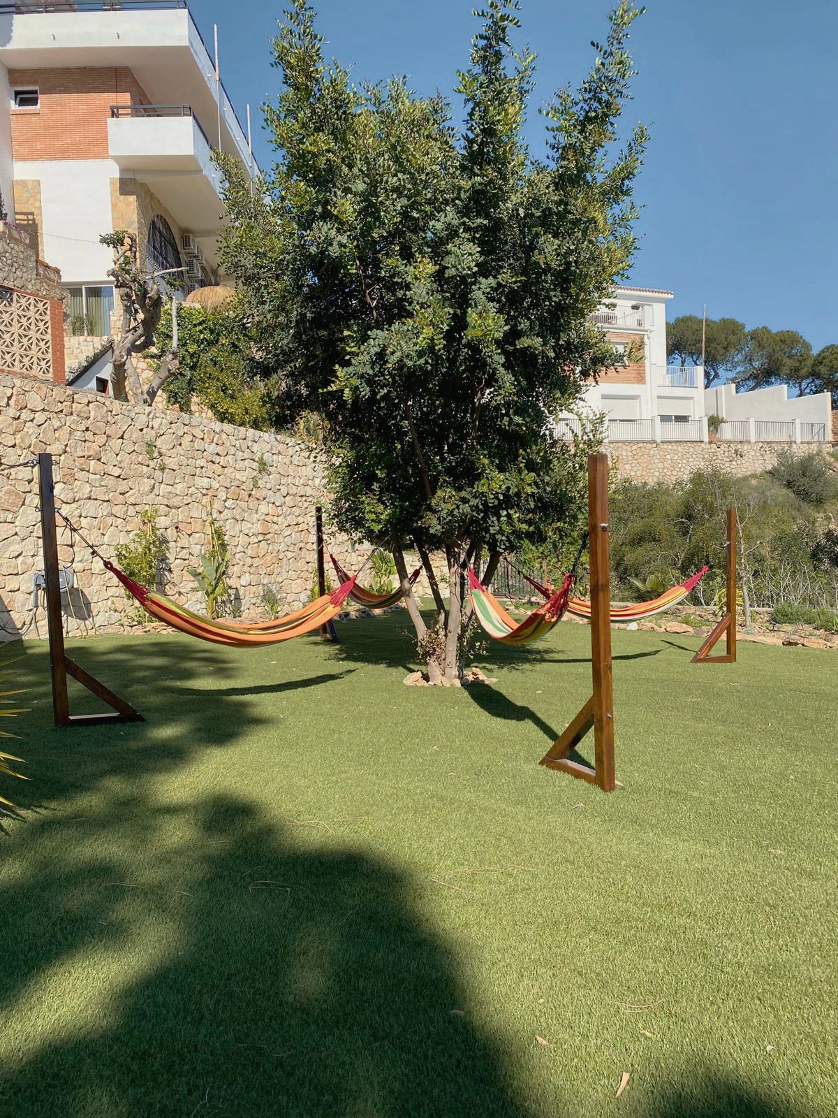 Garden with hammocks