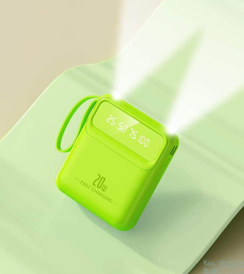 縮圖：掛繩自帶線迷你3C移動電源