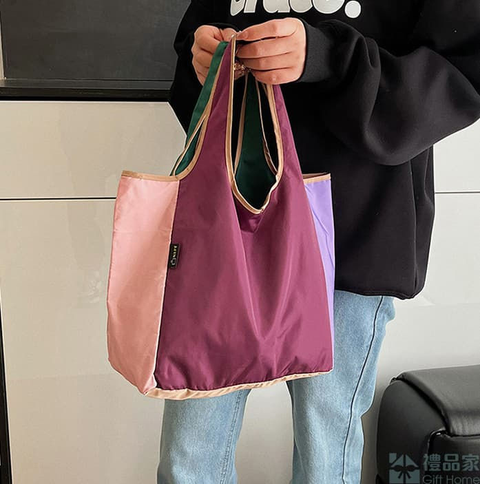 Thumbnail: 拼色摺疊購物袋