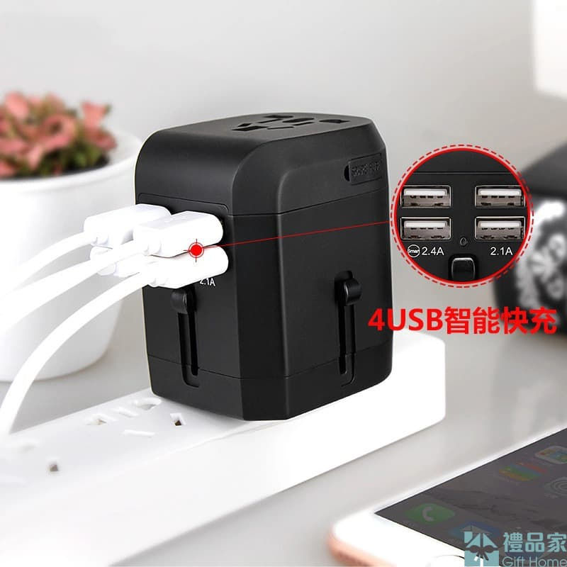 縮圖：4USB 便攜旅行插頭