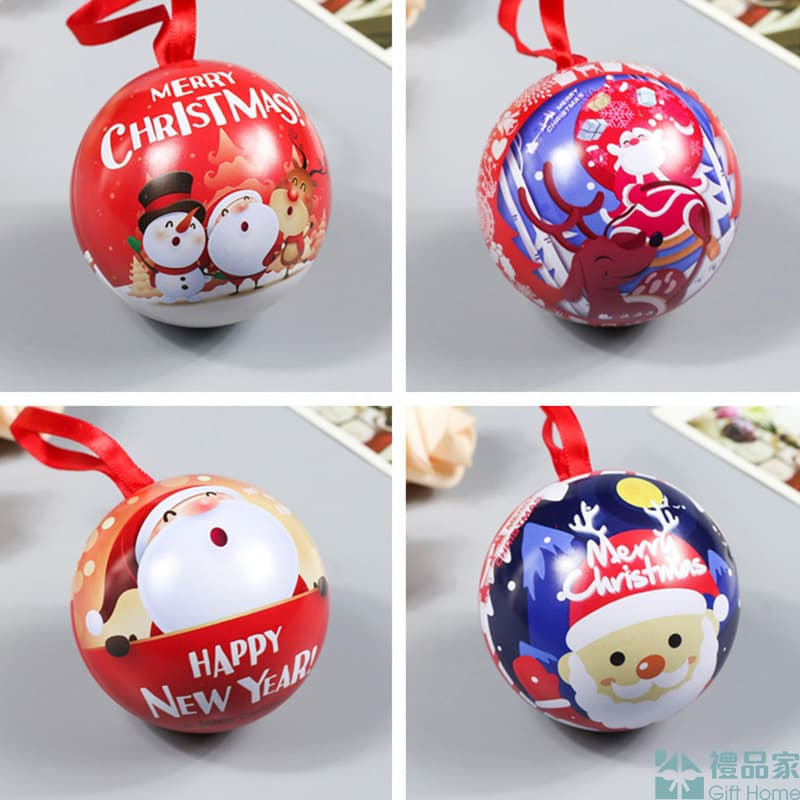 Thumbnail: 馬口鐵聖誕球掛飾