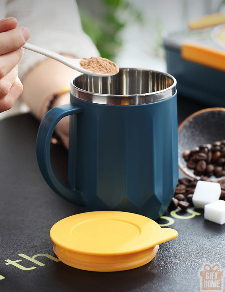 Thumbnail: Morandi stainless steel cup with lid